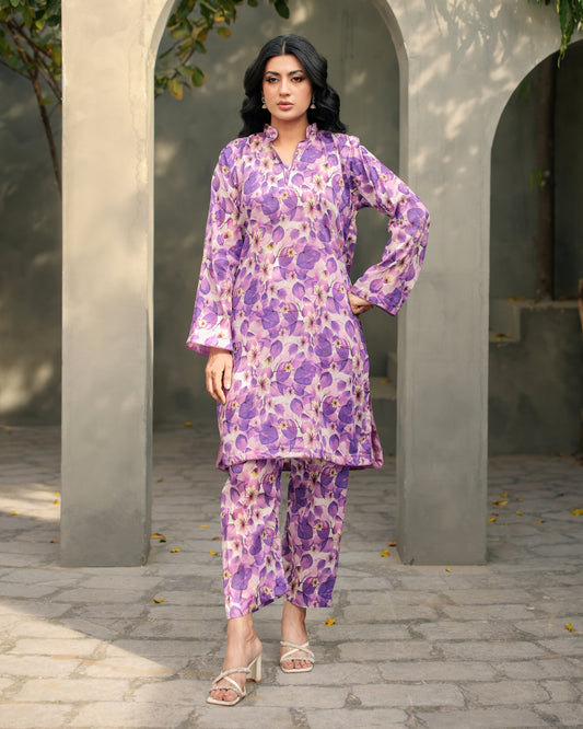 02 Piece Digital Printed Lawn Unstitched
