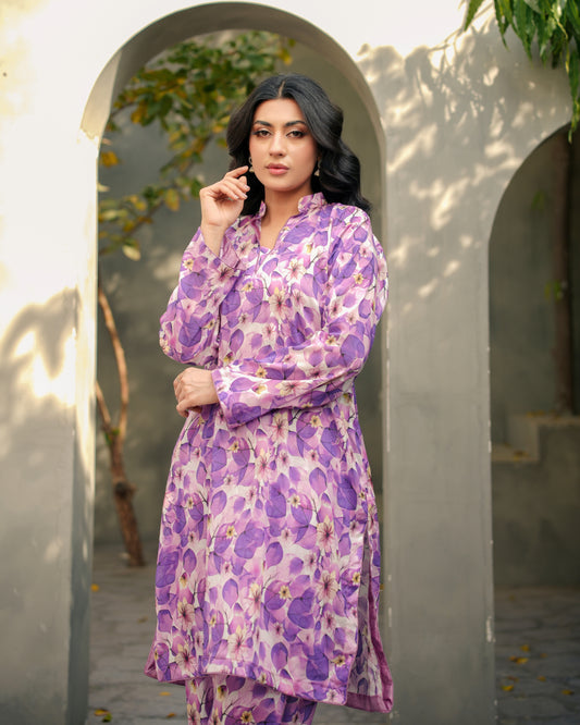 02 Piece Digital Printed Lawn Unstitched